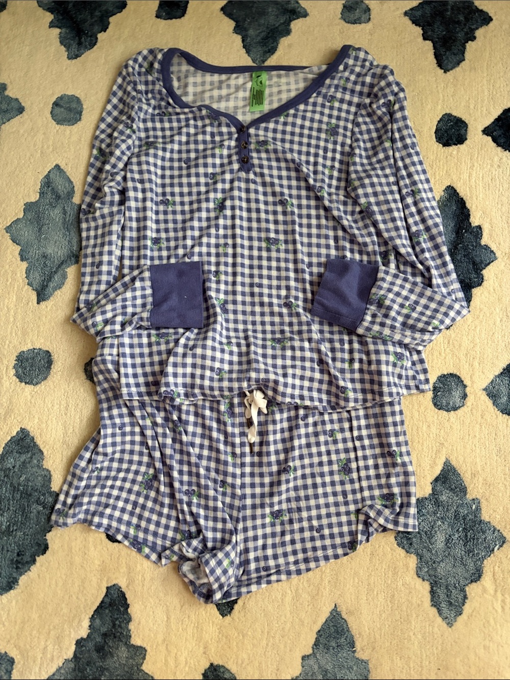 Honeydew Intimates Purple Gingham Short PJ Set